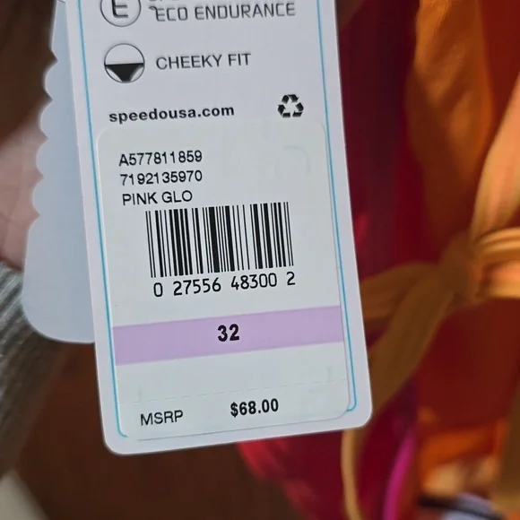 SPEEDO Colorful Pink and Orange Swimsuit 32 - Picture 4 of 4